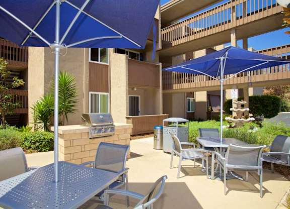 Courtyard Shaded Patio at Pacific Bay Club Apartments, San Diego, 92117
