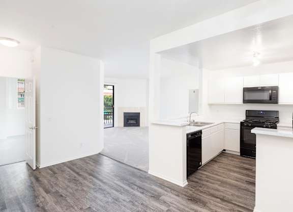 Modern Kitchen Interior at White Oak Gardens, Encino