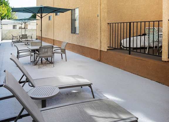Patio at Woodbridge Gardens, Toluca Lake, 91602