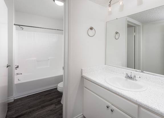 White Bathroom at Woodbridge Gardens, California, 91602