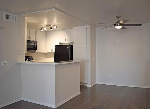 Small Room with Ceiling Fan at Encino Palms Apartments, Encino, CA, 91316