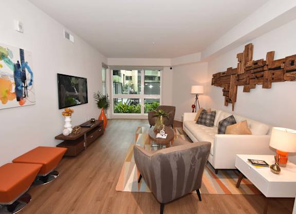 Spacious Living Area at Metropolis Apartments, IRVINE, California