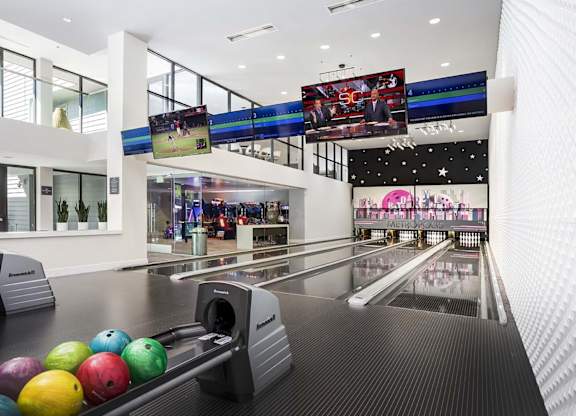 A bowling alley at Metropolis Apartments, IRVINE