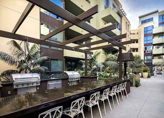 Community Grill Stations at Metropolis Apartments, IRVINE, CA