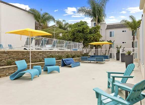 Patio Chairs at La Regencia Apartments, San Diego