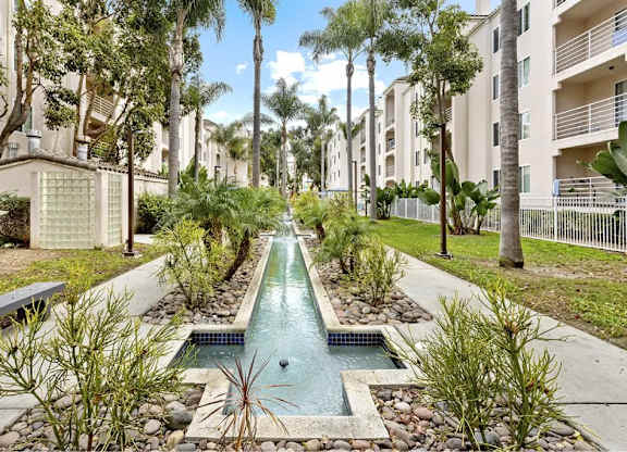 Small Pond View at La Regencia Apartments, San Diego, 92122