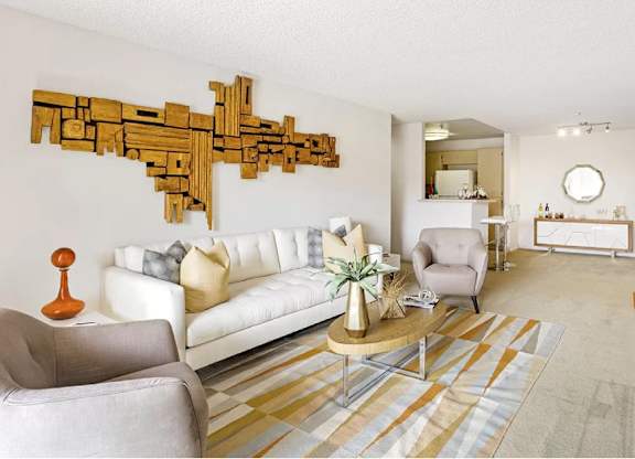 Spacious Living Area at La Regencia Apartments, San Diego, 92122