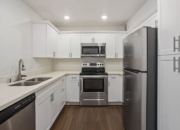 Kitchen Appliances at La Regencia Apartments, California