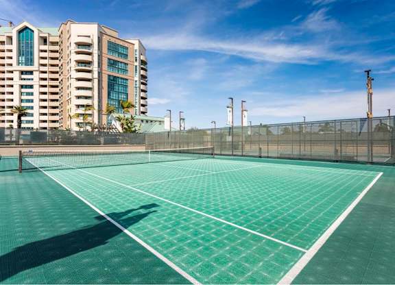 Tennis Court at Towers at Costa Verde Apartments, San Diego