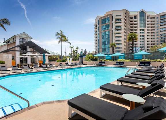 Large Pool at Towers at Costa Verde Apartments, San Diego, CA, 92122