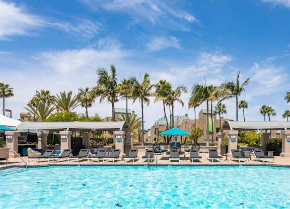 Sparkling Pool at Towers at Costa Verde Apartments, San Diego, CA