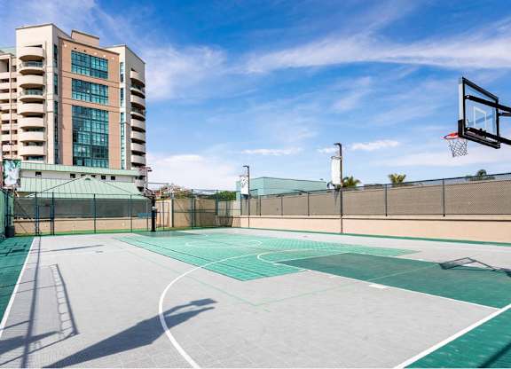 A Basketball Court at Towers at Costa Verde Apartments, San Diego