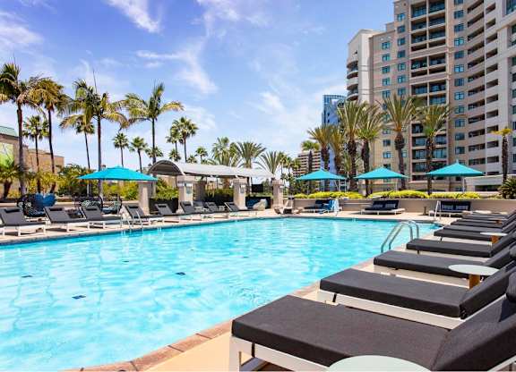 Relaxing Pool at Towers at Costa Verde Apartments, California, 92122