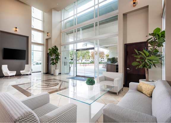 Large Lobby at Towers at Costa Verde Apartments, San Diego