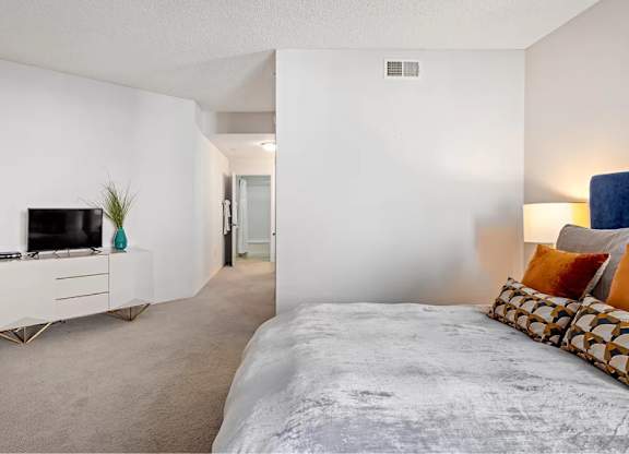 Spacious Bedroom Area at Towers at Costa Verde Apartments, San Diego, CA, 92122