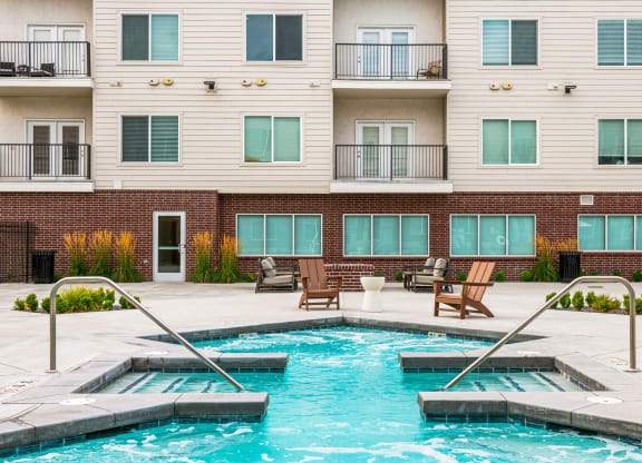 our apartments showcase an unique swimming pool