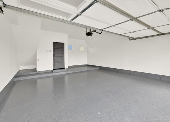 a large room with a door in the middle of it