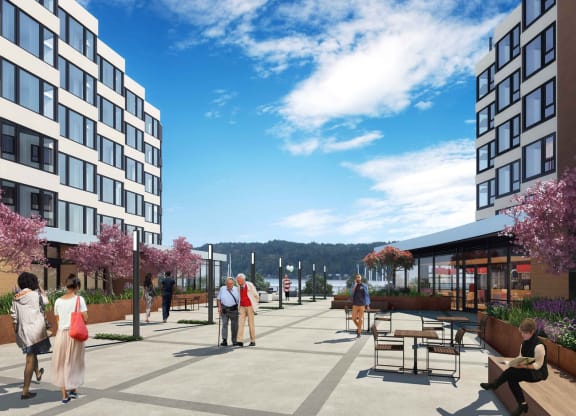 Outdoor Lounge  at Marina Square, Bremerton, WA, 98337