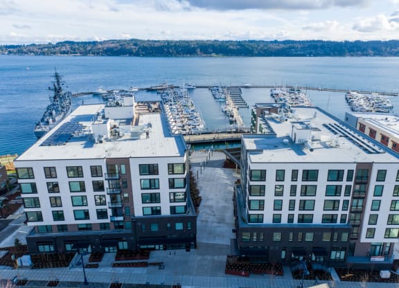 Aerial View Of Buildings at Marina Square, Bremerton, Washington