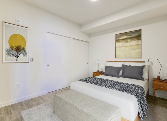 bedroom in a bedroom plus den unit. at Marina Square, Bremerton, WA, 98337