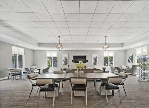 resident social lounge at HighPoint apartments