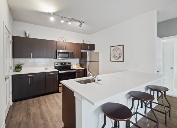 spacious kitchen at Carrick Bend apartments