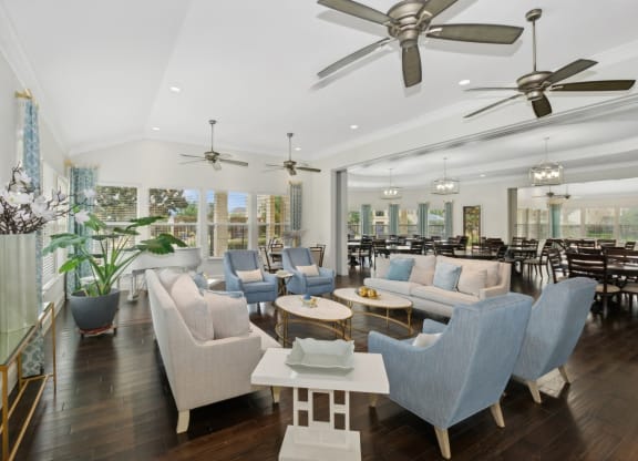 social lounge at Retreat at Wylie senior 55+ apartments in Wylie, TX