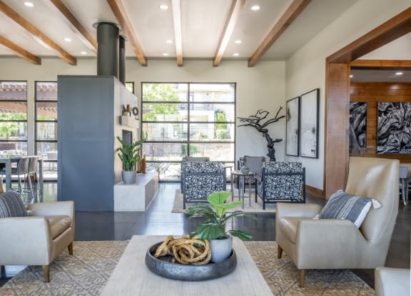 social lounging spaces at The Pradera apartments