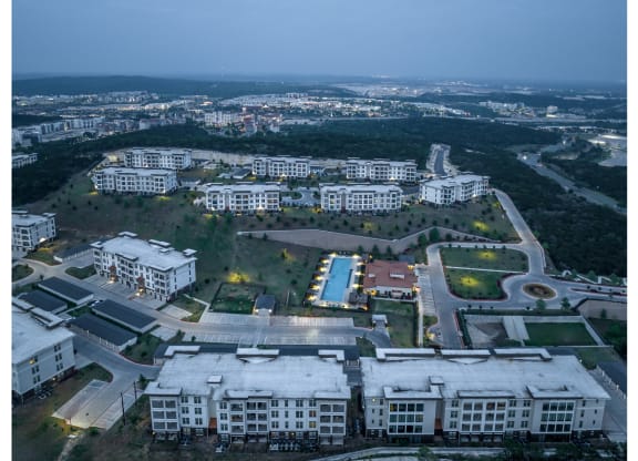 an aerial view of Reveal Skyline apartments in San Antonio, TX