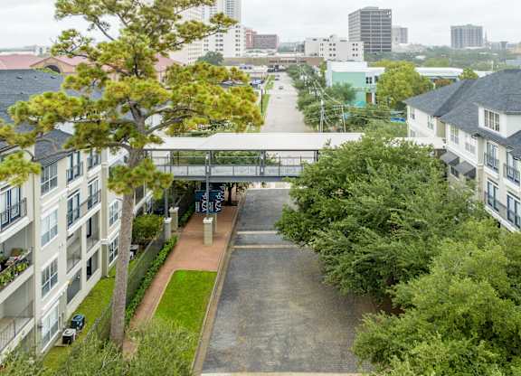 exterior view of The Plaza Museum District apartments