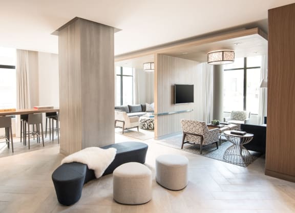 Multi-purpose social spaces and niches at Berkshire 15, Washington, Washington