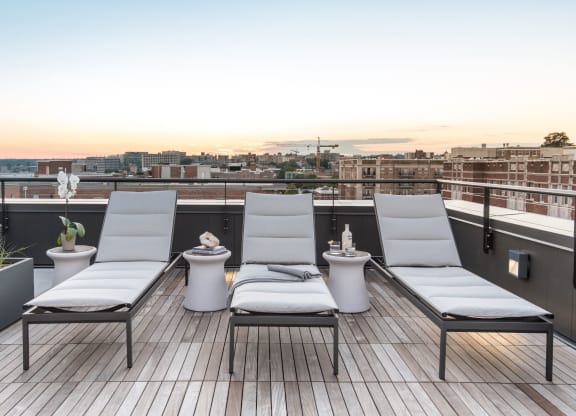 Roof Top Sundeck with Outdoor Living Room and Stunning DC City Views at Berkshire 15, Washington, DC, 20009