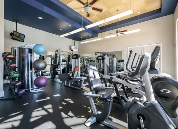 fitness center at Soho Parkway apartments