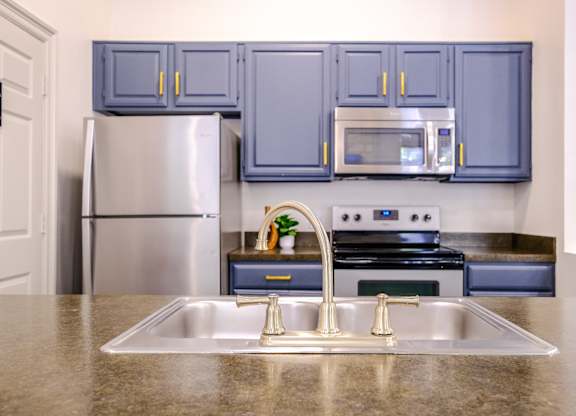 resident demonstration kitchen at San Marin apartments