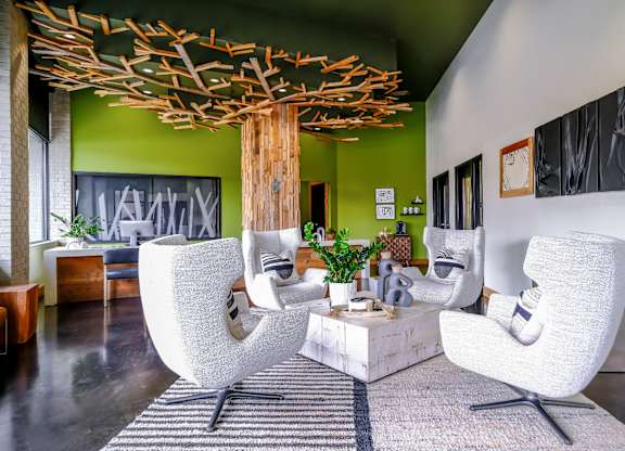social area at Elan Redmond apartments