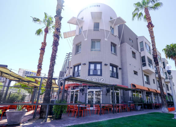 exterior view of Roosevelt Square apartments