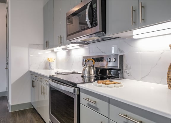 luxury kitchen at Reveal Skyline apartments