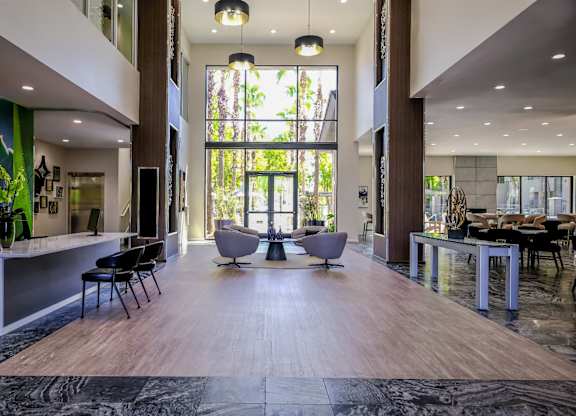 club house lobby at Avora apartments