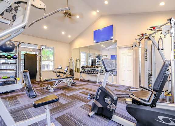 fitness center at San Marin apartments