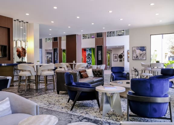 social lounge with plenty of comfortable seating at Avora apartments