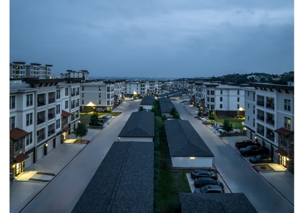 aerial view of Reveal Skyline apartments