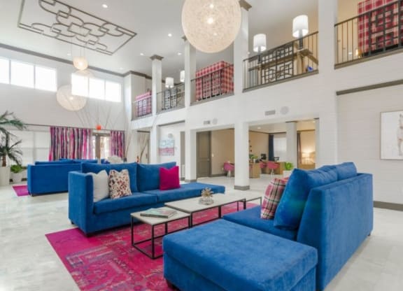 Lounge Area With Fireplace at McKinney Square, McKinney, Texas