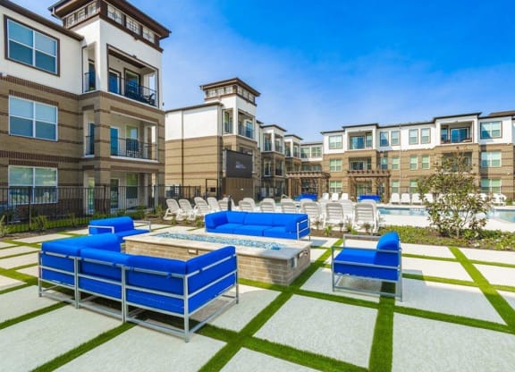 Lounge Area With Fireplace at McKinney Square, Texas