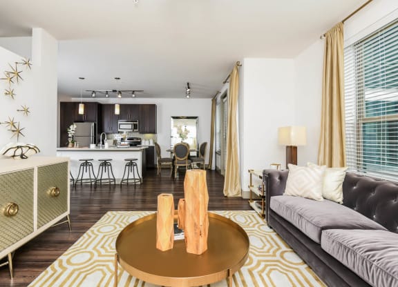 The Callie apartments open-concept living area