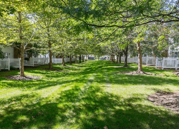 Lush Landscaping And Park-Like Setting at The Residence at Christopher Wren Apartments, Columbus, Ohio