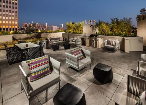 Rooftop Terrace Seating at Berkshire K2LA, Los Angeles, CA