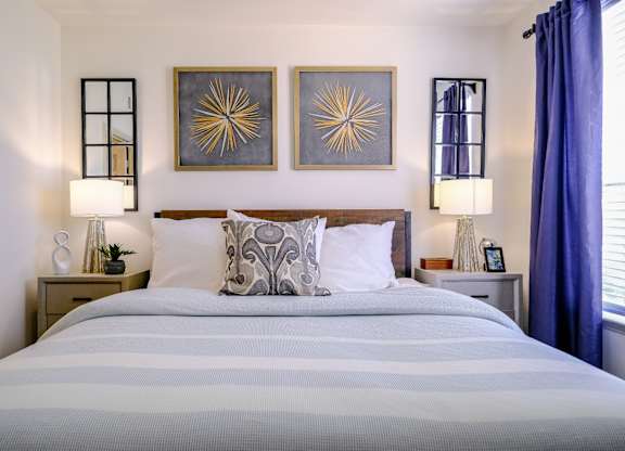 bedroom at The Falls at Copper Lake luxury Houston apartments for rent
