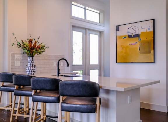 entertaining kitchen at The Falls at Copper Lake apartments