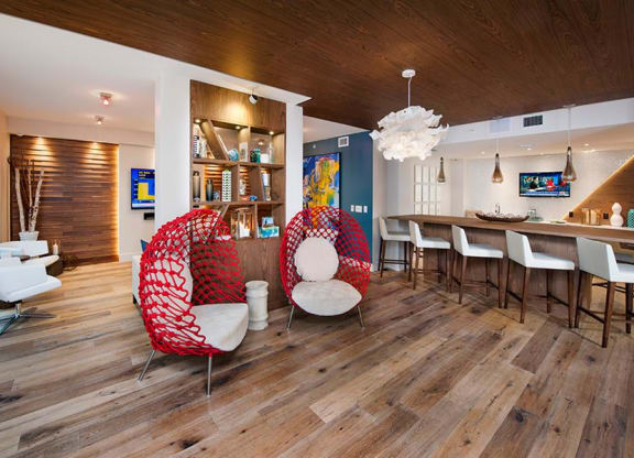 Social lounge at Berkshire Lauderdale by the Sea, Ft. Lauderdale, Florida