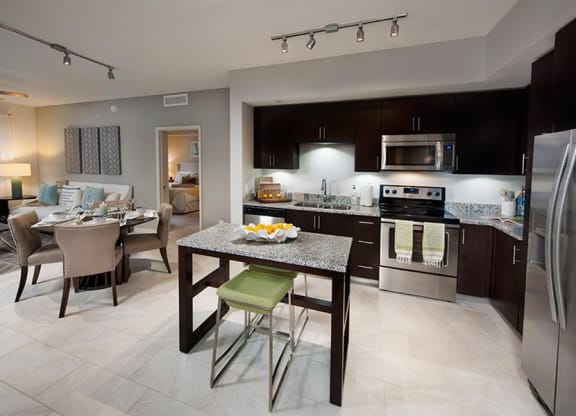 kitchen with stainless appliances at Berkshire Lauderdale by the Sea, Florida, 33308